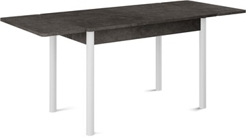 Кухонный раскладной стол Милан-2 EVO, ноги белые, серый камень в Красноярске - предосмотр 1