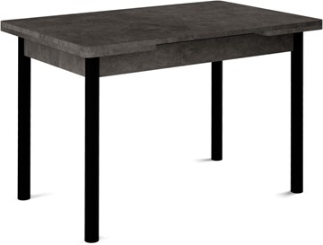 Кухонный раздвижной стол Милан-2 EVO, ноги черные, серый камень в Норильске