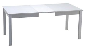 Раздвижной стол Нагано-2 стекло белое opti (хром-лак) в Норильске - предосмотр 1