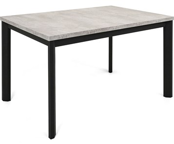 Кухонный раздвижной стол Нагано-2L (ноги черные, светлый цемент) в Норильске