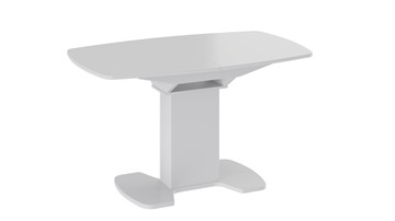 Раздвижной стол Портофино (СМ(ТД)-105.02.11(1)), цвет Белый глянец/Стекло белое в Норильске - предосмотр