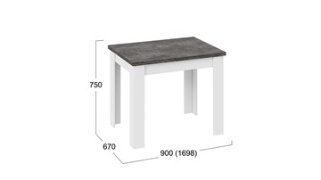 Кухонный раскладной стол Промо тип 3 (Белый/Ателье темный) в Норильске - предосмотр 4