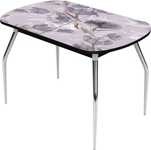 Кухонный раздвижной стол Ривьера исп.1 ноги метал. крашеные №24 Фотопечать (Текстура №31) в Норильске