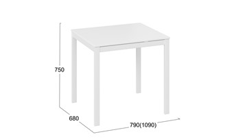 Раздвижной стол Слайд тип 1 (Белый матовый, Белый) в Красноярске - предосмотр 4
