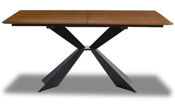 Кухонный раскладной стол T1712A: орех 180 (WK-07)/черный (PC-02) в Норильске
