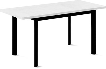 Кухонный раздвижной стол Токио-2L (ноги металлические черные, белый цемент) в Норильске - предосмотр 1