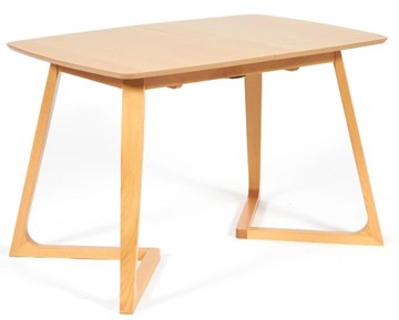 Кухонный стол раскладной VAKU (Ваку) бук/мдф 80x120+40x75, Натуральный бук арт.13987 в Норильске