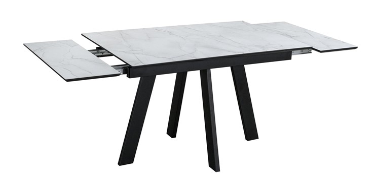 Кухонный стол раскладной Wings, Жемчужный Перито/Черный в Норильске - изображение 1