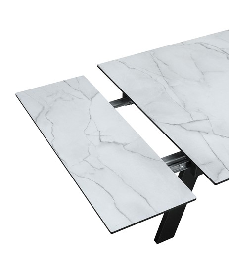 Кухонный стол раскладной Wings, Жемчужный Перито/Черный в Норильске - изображение 3