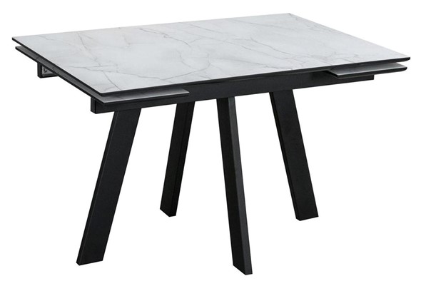 Кухонный стол раскладной Wings, Жемчужный Перито/Черный в Норильске - изображение