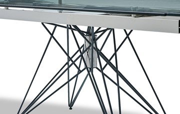 Кухонный стол раздвижной T-041 (140) прозрачный в Норильске - предосмотр 2