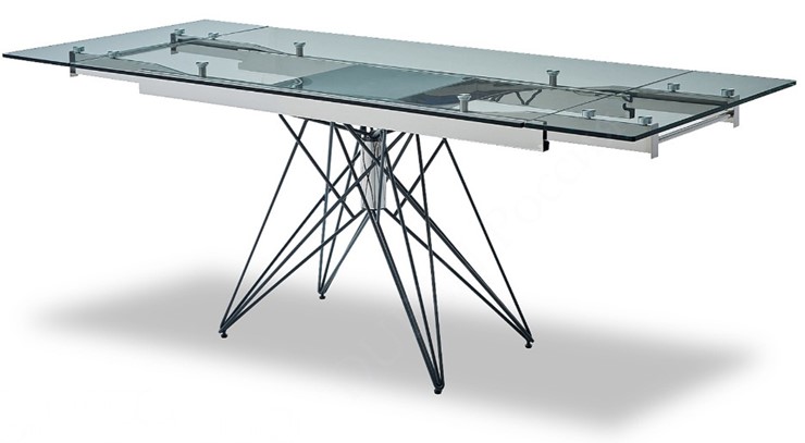 Кухонный стол раздвижной T-041 (140) прозрачный в Норильске - изображение 3