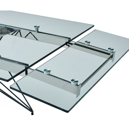 Кухонный стол раздвижной T-041 (140) прозрачный в Норильске - изображение 5