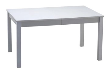 Кухонный стол раздвижной Нагано-2 стекло белое opti (хром-лак) 1 в Норильске