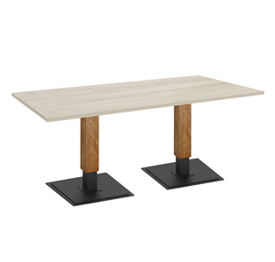 Обеденный стол SHT-TU22 (2 шт.)/ТT 120/80 (дуб брашированный коричневый/черный муар/дуб беленый) в Норильске