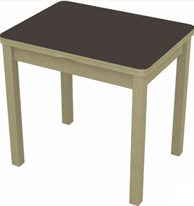 Кухонный стол раскладной Бари дерево №8 (стекло коричневое/дуб выбеленный) в Норильске
