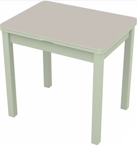 Кухонный стол раскладной Бари дерево №8 (стекло белое/белый) в Норильске
