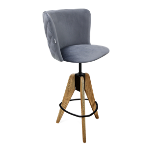 Барный  стул SHT-ST36-3 / SHT-S92 (нейтральный серый/браш.коричневый/черный муар) в Красноярске