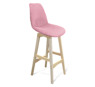Барный стул SHT-ST29-С22 / SHT-S65-1 (розовый зефир/прозрачный лак) в Красноярске