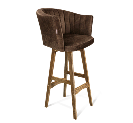 Барный стул SHT-ST42-1 / SHT-S65 (кофейный трюфель/дуб брашированный коричневый) в Красноярске - изображение