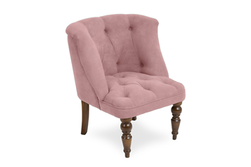 Кресло Бриджит розовый ножки коричневые в Норильске