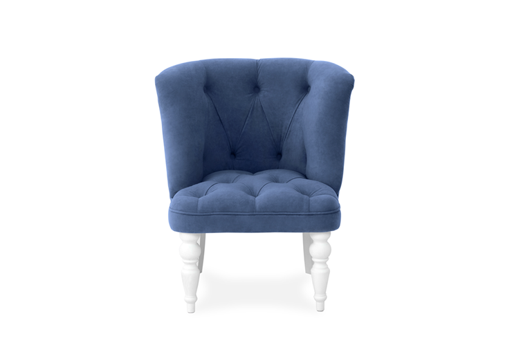 Кресло на ножках Бриджит синий ножки белые в Красноярске - изображение 1