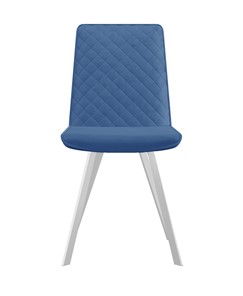 Мягкий стул 202, микровелюр B8 blue, ножки белые в Красноярске - предосмотр 1