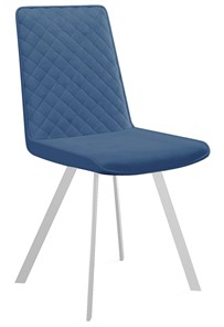 Мягкий стул 202, микровелюр B8 blue, ножки белые в Красноярске - предосмотр