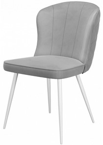 Мягкий стул 209, микровелюр B22 grey, ножки белые в Норильске