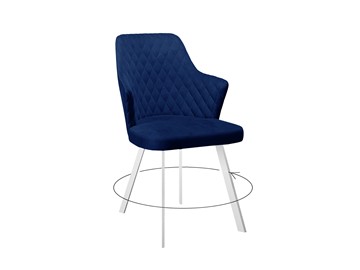 Обеденный стул 245 Поворотный синий/белый в Красноярске