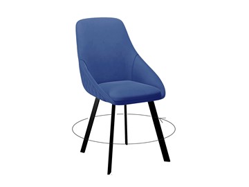 Обеденный стул 246 Поворотный синий/черный в Норильске