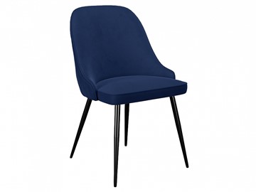 Кухонный стул 256, микровелюр К17 синий, ножки черные в Норильске