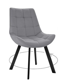 Обеденный стул 263 Поворотный, Микровелюр B22 Grey / опоры черные в Норильске