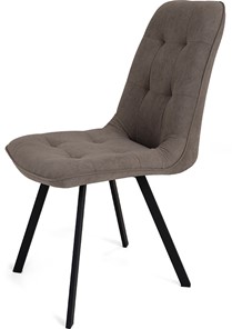 Обеденный стул Бакарди, ноги черные прямоугольные 1-Q3015/велюр T173 Капучино в Норильске