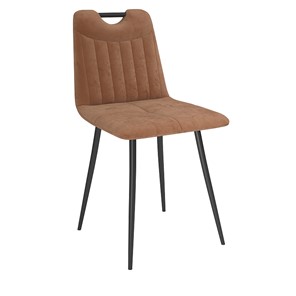 Обеденный стул Брандо, велюр тенерифе корица/Цвет металл черный в Норильске