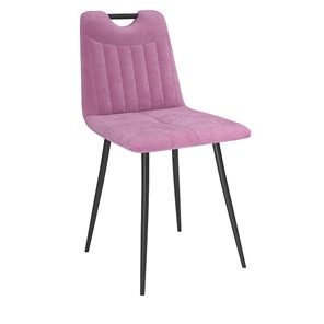 Обеденный стул Брандо, велюр тенерифе розовый/Цвет металл черный в Норильске
