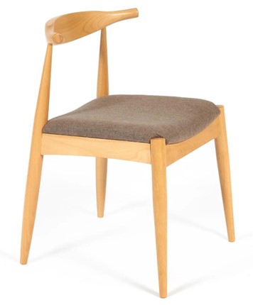 Кухонный стул BULL бук/ткань 54,5x54x75 Натуральный арт.19586 в Норильске - изображение