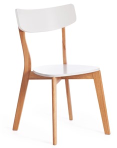 Обеденный стул Claire, дерево гевея/МДФ 48x49,5x81,5 Белый/натуральный (2 шт) арт.15113 в Норильске