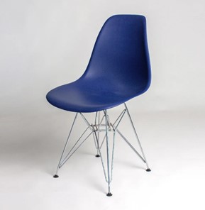 Обеденный стул DSL 110 Chrom (темно-синий) в Норильске