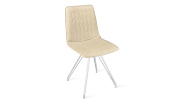 Обеденный стул Хьюго К4 (Белый матовый/Велюр Confetti Cream) в Норильске