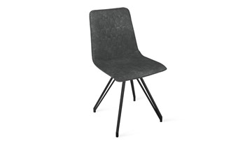 Кухонный стул Хьюго К4 (Черный муар/Микровелюр Wellmart Graphite) в Норильске