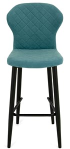 Обеденный стул Марио барный(Аквамарин Т179/ноги черные) в Норильске - предосмотр 1