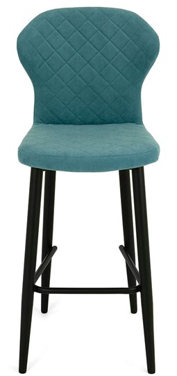 Обеденный стул Марио барный(Аквамарин Т179/ноги черные) в Норильске - изображение 1