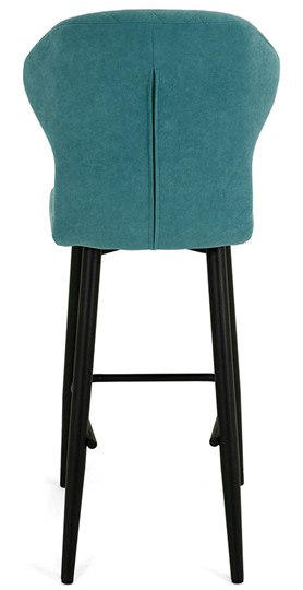 Обеденный стул Марио барный(Аквамарин Т179/ноги черные) в Норильске - изображение 4