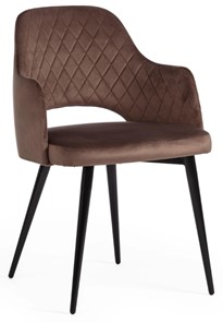 Обеденный стул VALKYRIA (mod. 711) 55х55х80 коричневый barkhat 12/черный арт.19001 в Норильске
