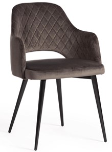 Обеденный стул VALKYRIA (mod. 711) 55х55х80 темно-серый barkhat 14/черный арт.15344 в Красноярске