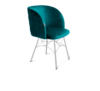 Обеденный стул SHT-ST33-1 / SHT-S107 (альпийский бирюзовый/хром лак) в Красноярске