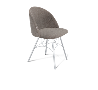 Обеденный стул SHT-ST35 / SHT-S100 (тростниковый сахар/хром лак) в Норильске