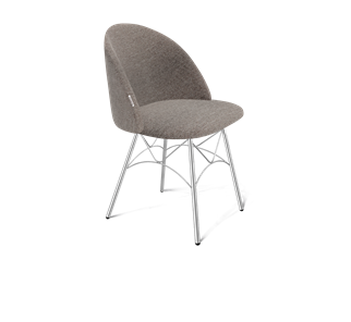 Обеденный стул SHT-ST35 / SHT-S107 (тростниковый сахар/хром лак) в Норильске