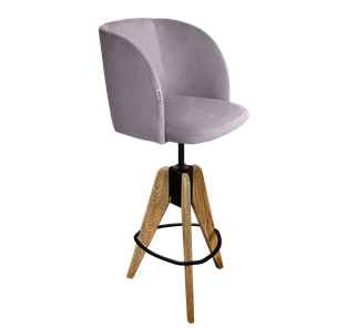 Полубарный стул SHT-ST33 / SHT-S92 (сиреневая орхидея/браш.коричневый/черный муар) в Красноярске